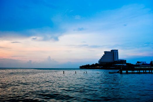 landscape of Hua Hin beach,Thailand