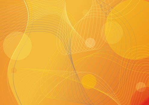 Orange background with lines and circles