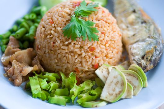 Fried Rice with chilli oil,Thai food