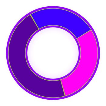 Colorful 3d pie graph isolated on white