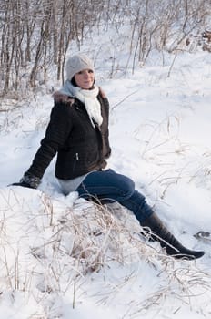 An image of girl enjoying winter walk