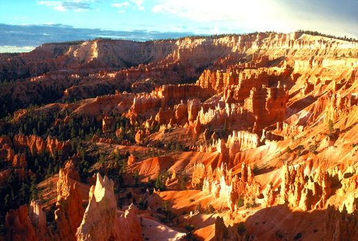 Bryce Canyon in Utah with limestone rock formations