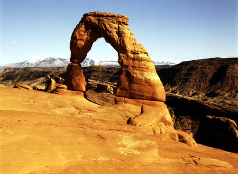 Delocate Arch in Aches National Park, Utah