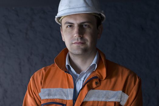 Miner portrait stock photo