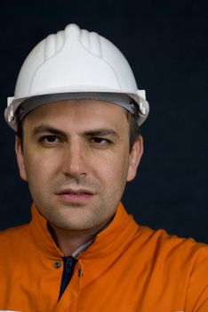 Portrait of a miner stock photo