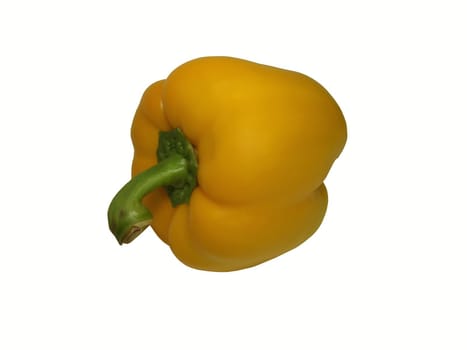 A yellow pepper on white background