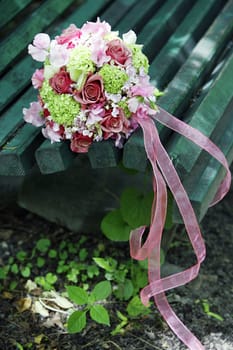 The forgotten wedding bouquet from roses
