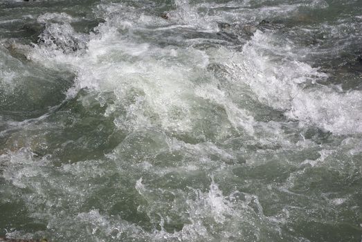 Water flow in moutain river Norway, Bricksdail