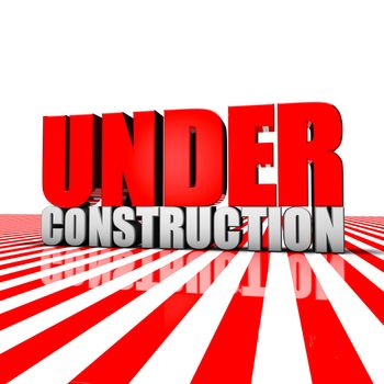 Rendering of an under construction text