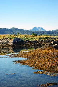 Beautiful view of the Norwegian coast of northern Atlantic