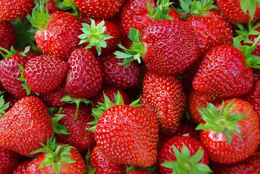 Fresh ripe strawberry. Ffood frame background 