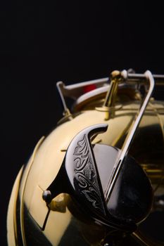 Tenor saxophone detail (lower end)