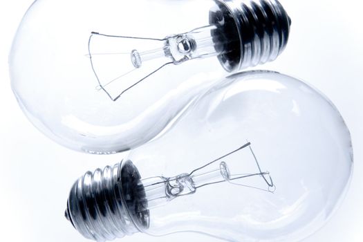 Electric light bulbs still life