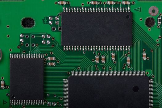 Macro view of electronic circuit board