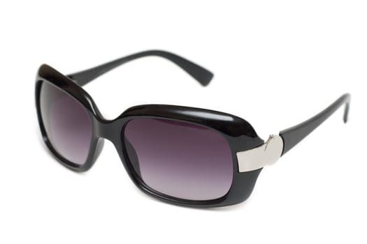 Sunglasses insulated on white background, violet lenses