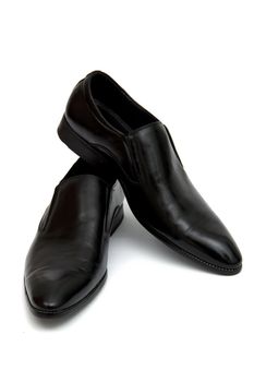 Black man's shoes, on the white background, isolated