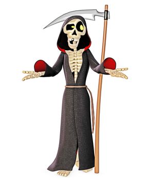 3d render of a toon reaper