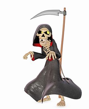 3d render of a toon reaper