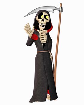 3d render of a toon reaper