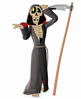 3d render of a toon reaper