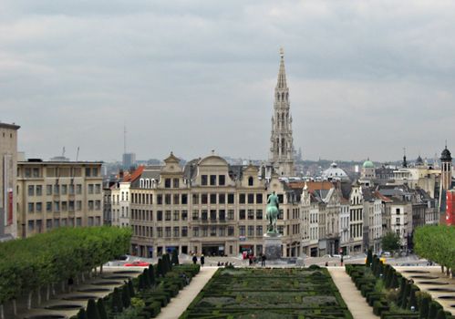 The old part of Brussels in Belgium