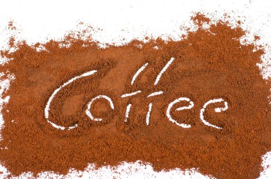 milled coffee sign on a white background