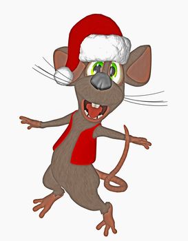 mouse with santa hat