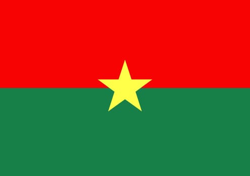 Illustrated flag of Burkina Faso