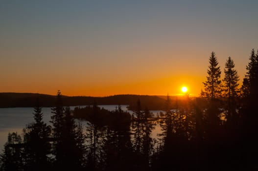 Sunrise at Øyangen in Norway