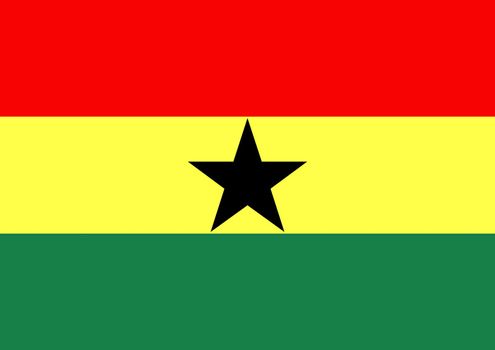 Illustrated flag of Ghana