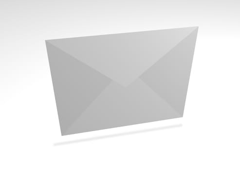 Illustration of a letter with drop shadow