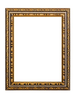 gold-patterned frame for a picture on a white background