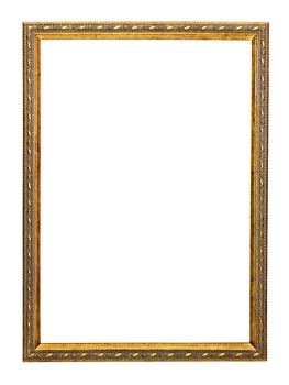 gold-patterned frame for a picture on a white background