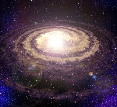 great spiral vortex galaxy in deep space