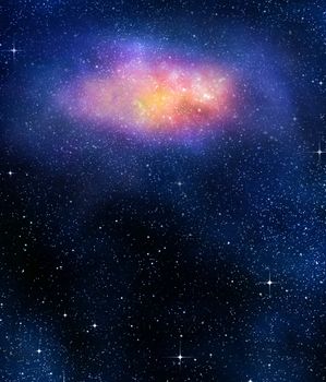 starry background of stars and  nebula in deep outer space
