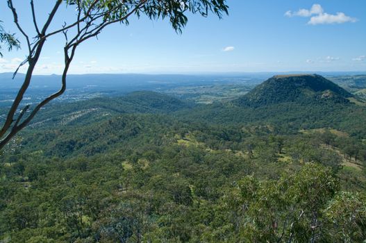 looking out over the forests and hills at toowoomba