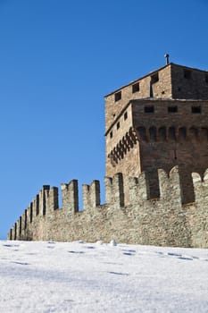 Fenis Castle is one of the most famous castles in Aosta Valley - Italy for its spectacular architecture and its many towers