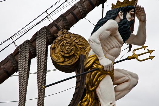 Detail of Neptune Galleon, used by R. Polansky for the movie Pirates