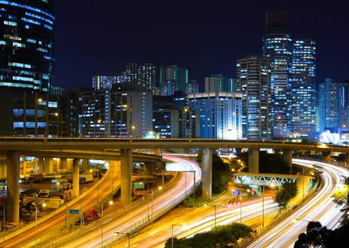 modern city at night