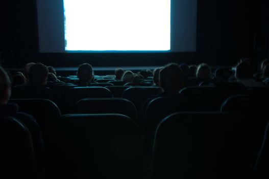 blank cinema screen for your message to place on