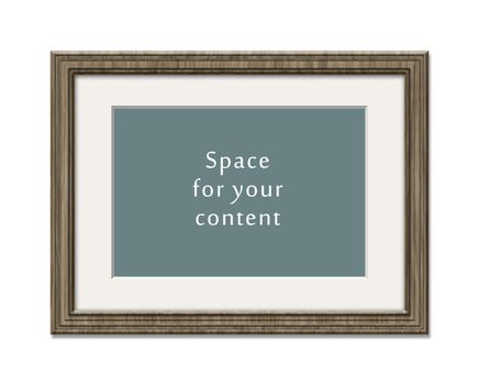 A wooden frame with space for your content