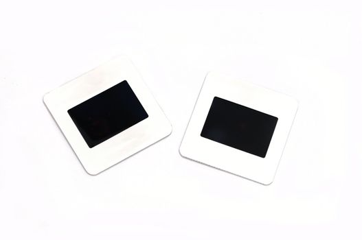 Color slides isolated on a white back ground