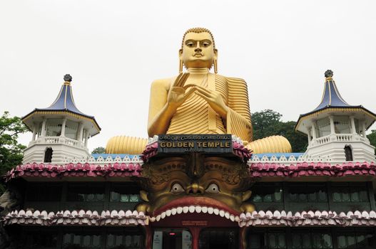 Famous Rock and Cave Temple at Dambulla SriLanka