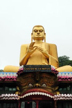 Famous Rock and Cave Temple at Dambulla SriLanka