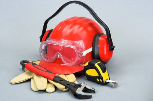 Safety gear kit close up
