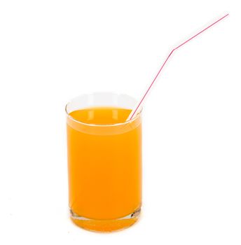 Images of a glass with the juice, isolated, on a white background