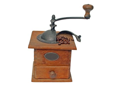 old coffee mill of collection. years 1940/50. past and nostalgia