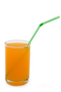 Images of a glass with the juice, isolated, on a white background