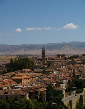 View on the city of Segovia, Spain