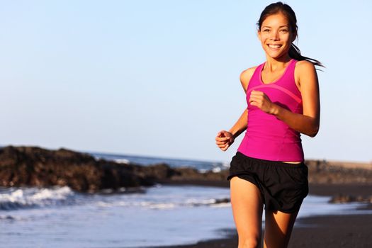 Running running on beach